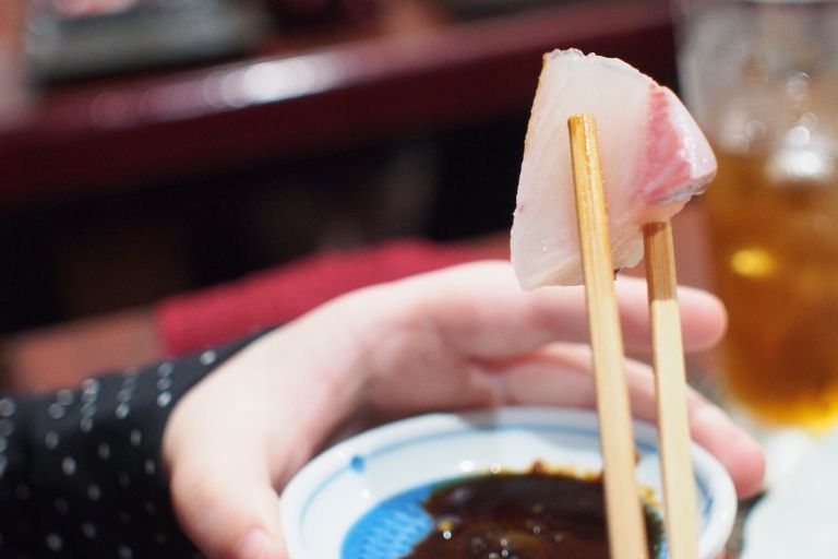 ごはんや晴ちゃんのかんぱちの刺し身