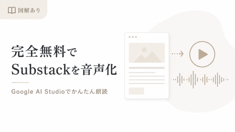 【完全無料】ブログ記事を自動音声化!Google AI Studioで「聴くブログ」をはじめよう(2026年版・図解付き)